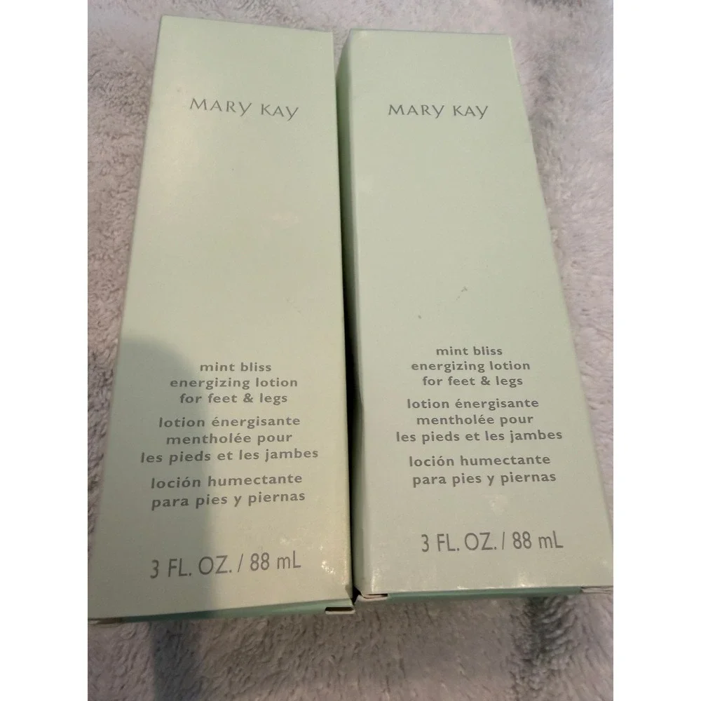2 Mary Kay Mint Bliss Energizing Lotion for Feet & Legs 3 Fl Oz 88 mL New in Box